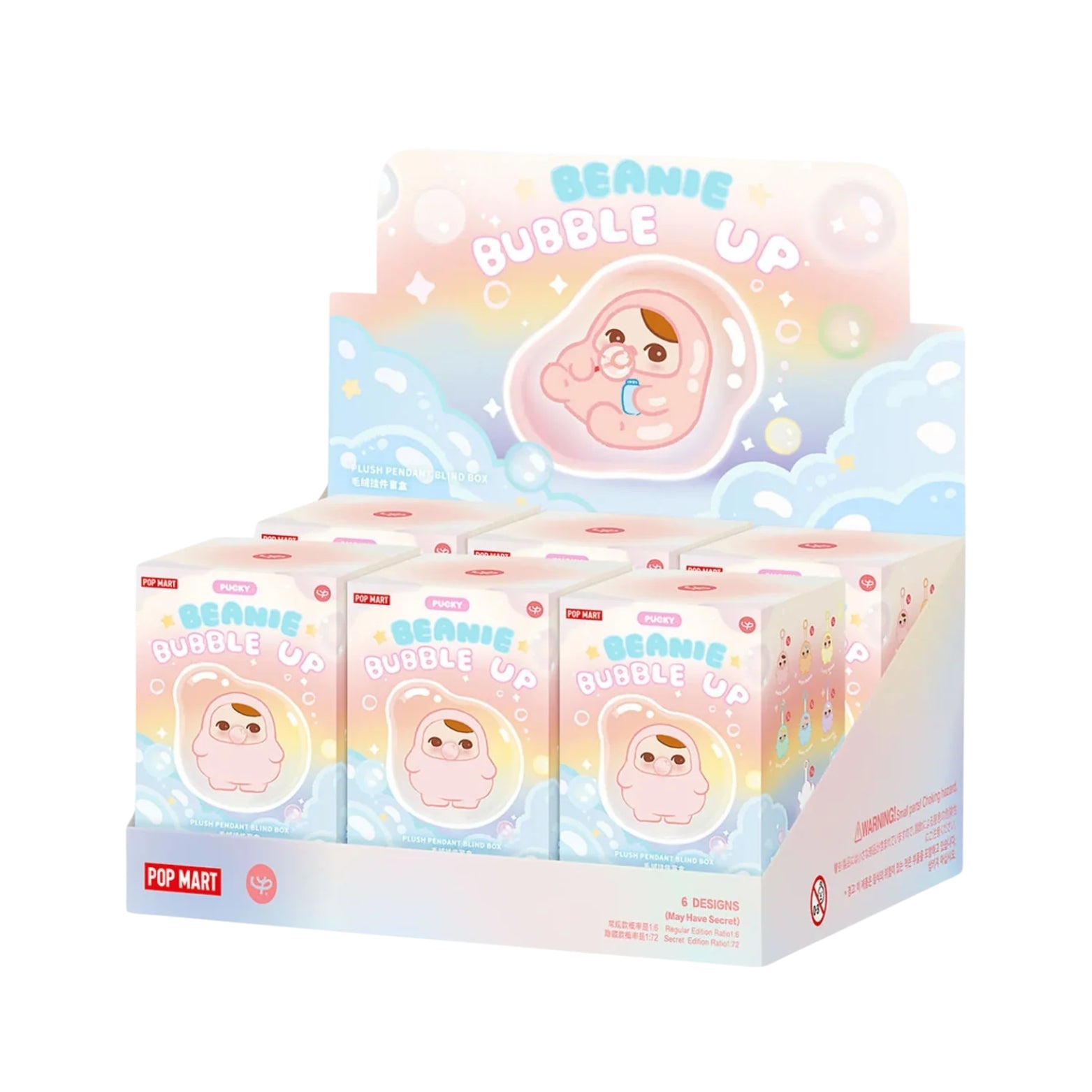 POP MART PUCKY BEANIE - Bubble Up Series - Plush Pendant Blind Box