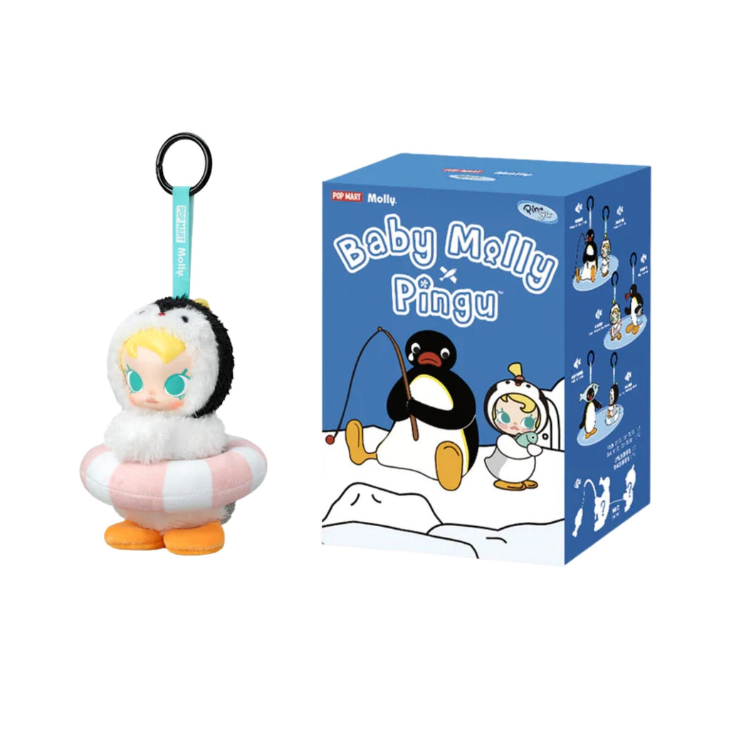 POP MART Baby Molly × Pingu Happy Fishing Series-Vinyl Plush Pendant Blind Box