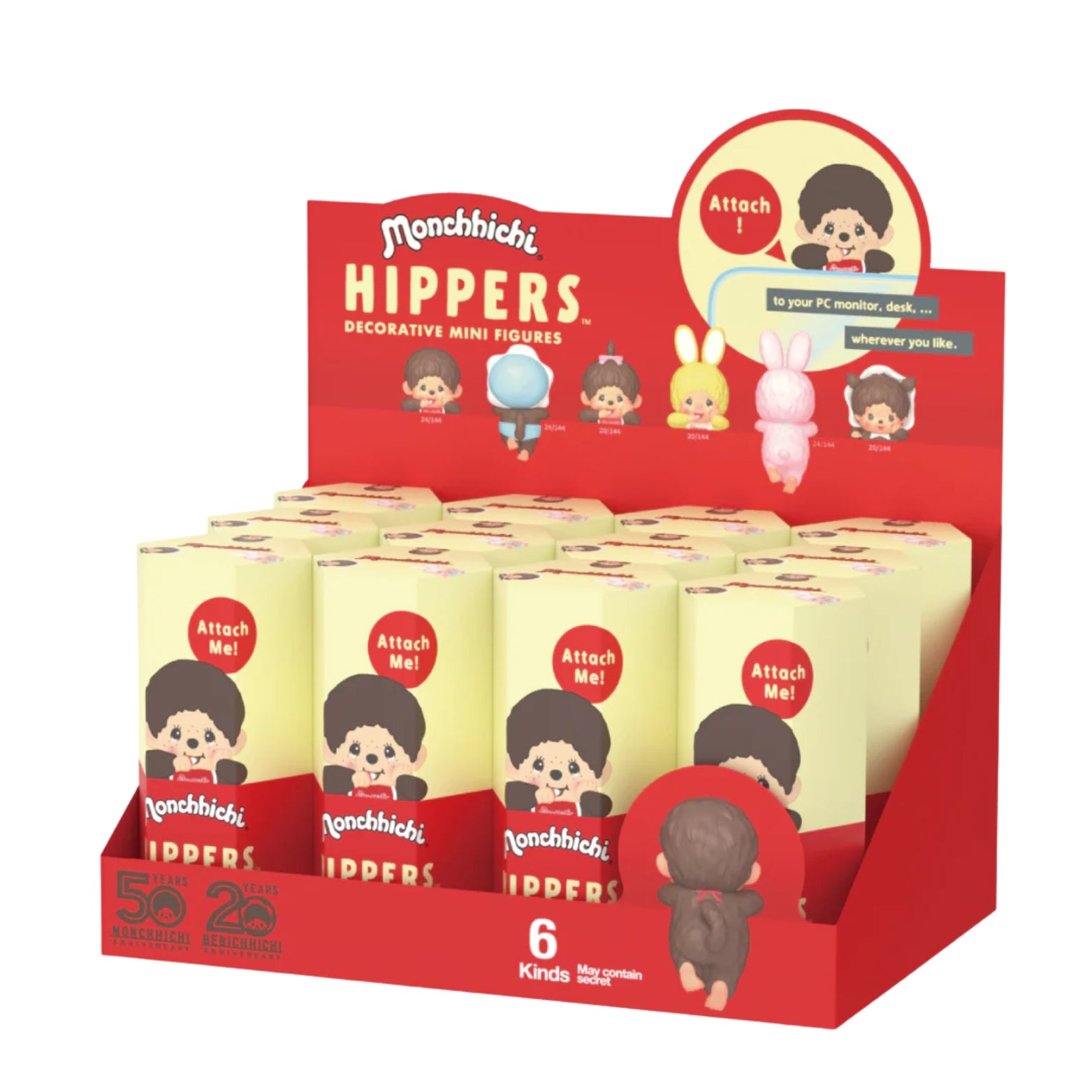MONCHHICHI HIPPERS Decorative Mini Figure Attach Me Series