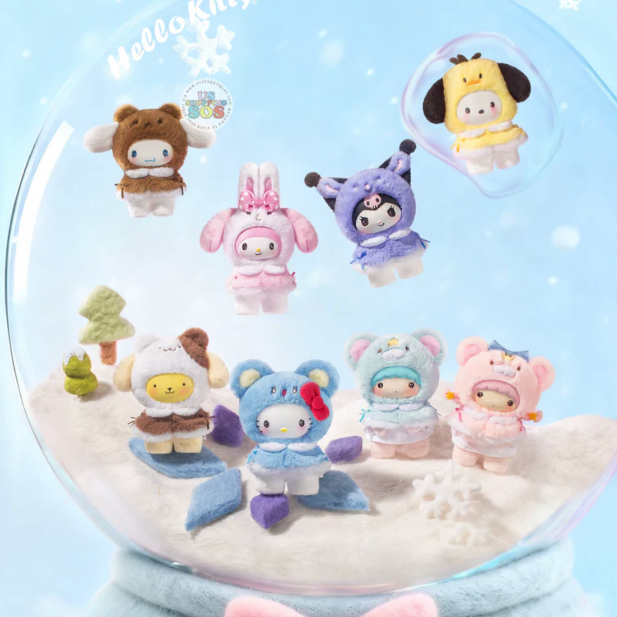 Sanrio Characters Little Cape Series Vinyl Plush Pendant Single Blind Box